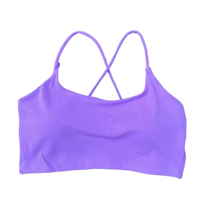Sujetador deportivo con tirantes cruzados para mujer, Top corto de entrenamiento para yoga, Bralette de fitness de alto impacto, ropa interior acolchada para correr de talla grande - 1