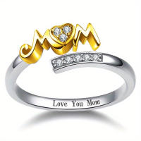 Aberturas corazón anillos accesorios moda rotulación manos adornos madre trama regalos anillo mujer - details 4
