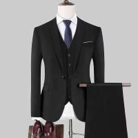 2024 Conjunto formal de boda para novio, versión coreana profesional de negocios de tres piezas, adelgazante - details 3