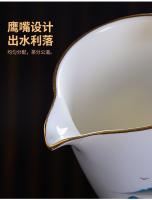 Juego de jade de grasa de oveja para taza de té, juego completo para uso doméstico, taza de té de Kung Fu, dormitorio, oficina, recepción, combinación de cuenco con tapa - details 20