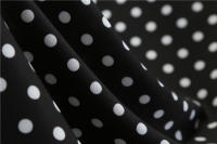 Women summer vintage 1950s 60s big swing party polka dot dress - details 71