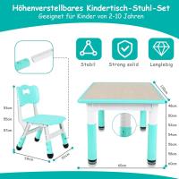 Mesa de Niños Ajustable en Altura Juego de Sillas de 4 Ideal para Jardín de Infantes y Habitación - details 11