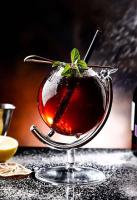 Vasos con forma de globo de 330ml y 11oz, taza para bebidas frías con cola de vino para restaurante occidental con pajita - details 9