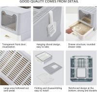 Caja de Arena Plegable para Gatos Tapa superior, Inodoro Completo, Bandeja de Arena para Gatos Medianos Hecho en China, Material de Plástico - details 6