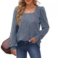 Camisetas de manga larga a la moda para mujer, jerséis informales, tops para mujer - details 5