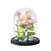 Bloque de decoración de escritorio de montaje eterno, flor, rompecabezas para niños, rosa, bloques de construcción, juguete, ramo, regalo - details 27