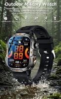 2025 Nuevo reloj inteligente militar para exteriores Pantalla AMOLED HD de 1,96 pulgadas, linterna LED, llamada Bluetooth, frecuencia cardíaca y presión arterial 100+ Modo deportivo Reloj inteligente resistente al agua - details 2