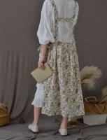 Delantal extendido ajustable con estampado coreano impermeable, delantales de cocina de algodón y babero para restaurante para mujer, tienda para hornear - details 18