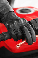 Guantes de cuero genuino para motocicleta, manoplas de piel de cabra para verano, operación táctil, protección de articulaciones - details 10