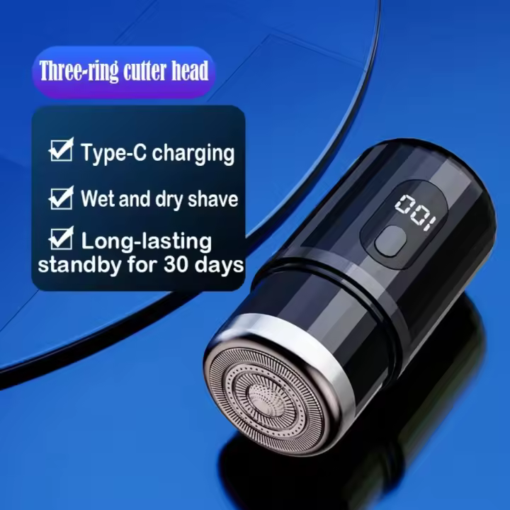 Mini Afeitadora eléctrica, Afeitadora eléctrica para hombres y mujeres, Mini Afeitadora recargable USB-C, Afeitadora portátil, Potente Afeitadora para hombres - 1