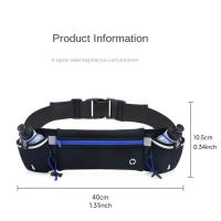 1pc Sports Waist Bag Reflective Strip Design Running Phone Pocket Waterproof Gym Bags Hold Water Bottle Belt with Kettle - details 9