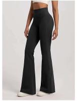 Leggings de yoga para acampar de cintura alta para mujer, pantalones deportivos de pierna ancha informales transpirables de alta gama para gimnasio - details 10