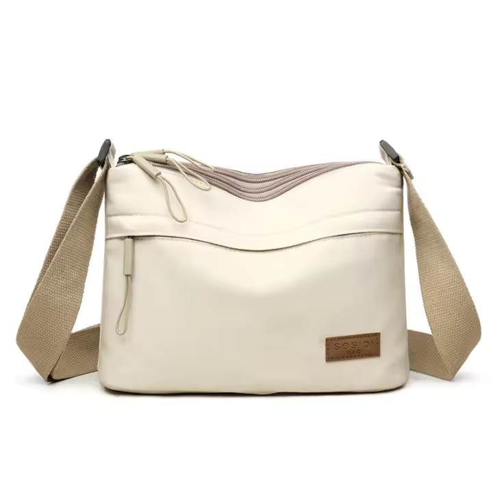 Nylon ligero multicapa bolsa de nylon de gran capacidad mujer nuevo casual impermeable portátil moda un hombro crossbody pequeño bolsa cuadrada - 1