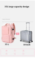 Mochila de viaje para mujer y niña, morral escolar de negocios de 15,6 pulgadas para ordenador portátil con bolsa de zapatos ind - details 3