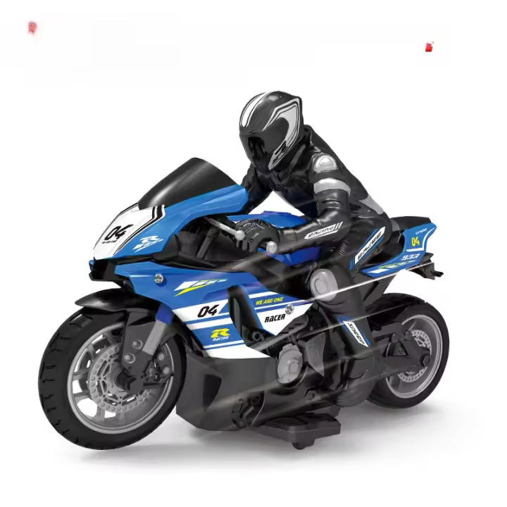 Moto de Carreras RC para Niños Scooter Eléctrico de Alta Velocidad 4 Canales Modelo de Regalo 1/6″ - 1