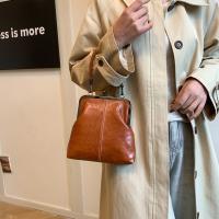 Bolso de hombro elegante con cierre de beso, bolso cruzado de estilo chino Retro de cuero PU, bolso de mujer Vintage de gran capacidad de Color sólido - details 24