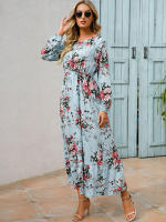Vestido largo playero de verano para mujer, casual, elegante, de manga larga y corte en A. - details 7