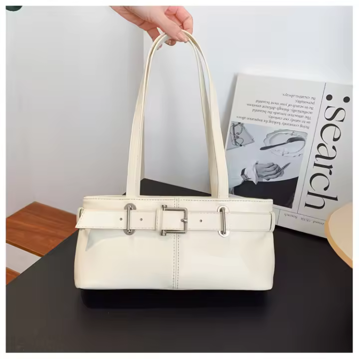 Bolso para axilas con textura premium, bolso de hombro portátil informal versátil de estilo simple para mujeres de moda - 1