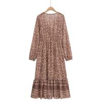 Ropa de mujer europea y americana vestido estampado decorativo laminado de mujer vestido popular regalo - details 1