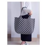 Lujo mosca de punto tote de gran capacidad bolso de mano mosca tejer bolsa de las mujeres del hombro axila bolsa de punto versátil de alto sentido - details 5