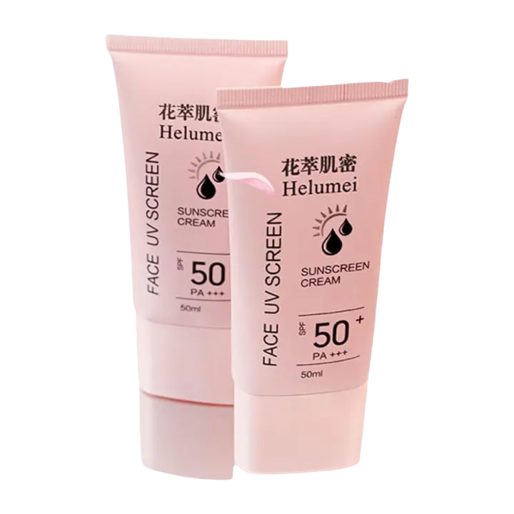 Crema de protección solar para blanqueamiento facial y corporal, 50g, SPF50 +, refrescante, resistente al agua, Protector UV, corrector, hidratante, iluminador, cuidado facial - 1
