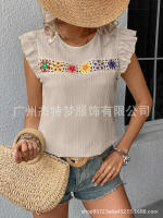 Blusa de manga corta de ganchillo para mujer 2025 Ence Bohemia Transparente Moda Primavera-Verano - details 20