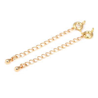 Cadenas de latón de Color dorado de 18K con extremo de gota, cadenas extensibles con cierres redondos de resorte, suministros de joyería Diy de alta calidad para mujer - details 30