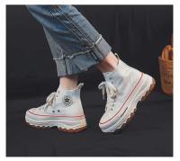 Zapatillas Deportivas de Moda y Versátiles Transpirables, Cómodas y Informales con Punta Redonda Elevada, Suela Gruesa de Lona - details 13