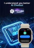 HK9 ultra 2 Max reloj inteligente, dispositivo con inteligencia Artificial IA, detección de frecuencia cardíaca, recordatorio de información, 1GB, AMOLED, novedad de 2024 - details 12
