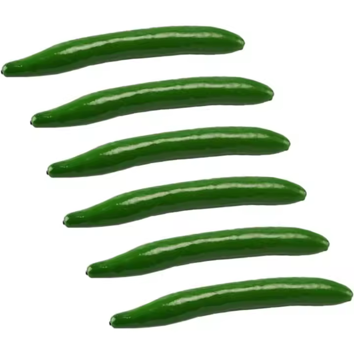6 Piezas Modelo De Pepino De Simulación Comida Artificial para Exhibir Comida Falsa Realista Hortalizas Realistas Juguete De Verdura Falsa Pepino Falso Espuma Escaparate Ventana - 1
