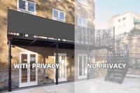 Piorlado Paño de sombra para balcón, 0,9 m x 6 m, negro, protección UV, pantalla de privacidad para exteriores - details 0