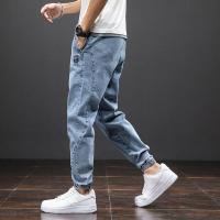 Primavera Verano negro azul Cargo Jeans hombres Streetwear Denim Jogger pantalones hombres holgados Harem Jean pantalones de talla grande - details 3