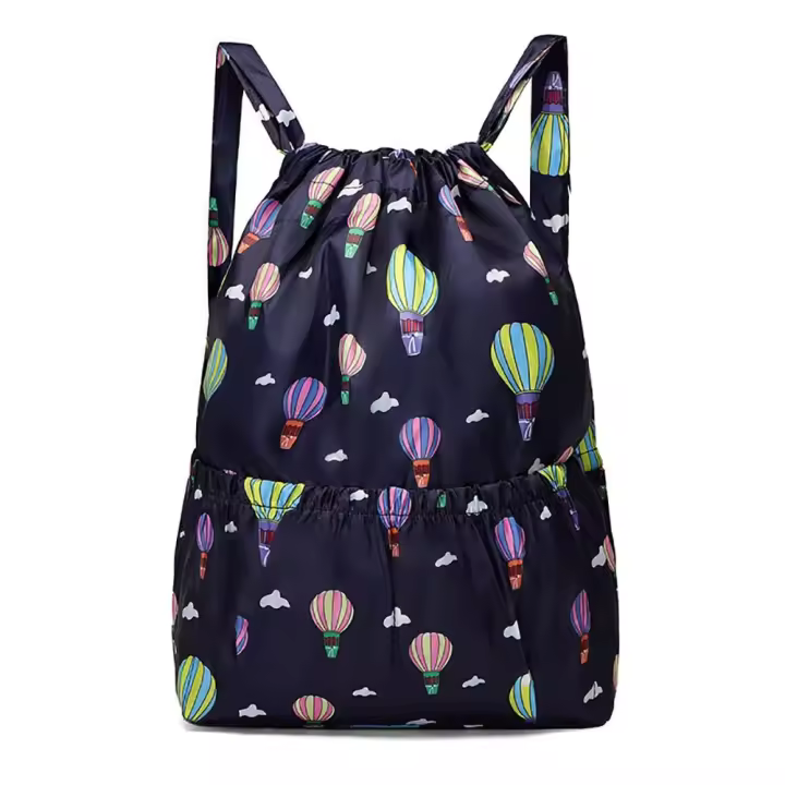 Mochila deportiva de gran capacidad para hombre y mujer, bolso con cordón de separación seca y húmeda, Correa curvada para el hombro, mochila plegable de nailon, 2023 - 1