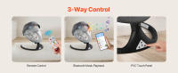 SucceBuy Columpio para bebé, Columpio para bebé de 5 velocidades con 3 posiciones de asiento, Columpio portátil para bebé con panel táctil de PVC, Control remoto, Bluetooth, 10 canciones de cuna y mosquitera para recién nacidos de 0 a 9 meses/0 a 20 libra - details 1