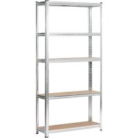 Estanterías Metálicas de Acero Galvanizado con 5 Baldas de MDF, Plata, 180x90x40cm Pack de 2 - details 15