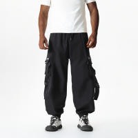 Pantalones de trabajo de marca de moda de verano para hombre, pantalones largos holgados e informales ajustados, pantalones largos de moda - details 6