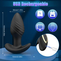 Masajeador de vibración con tapón Anal controlado por Bluetooth, 10 modos de rotación, juguetes para patio trasero de próstata, productos para adultos - details 4