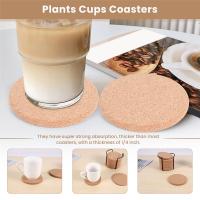 Round Cork Coasters for Drinks,with Metal Holder Storage Caddy,Reusable Saucers for Cold Drinks Wine Glasses Cup - details 7
