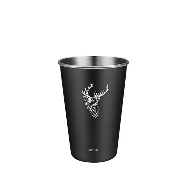 Nuevo Tazas portátiles de una sola capa de acero inoxidable NoBrand 304 para bebidas frías, cerveza y café - 1