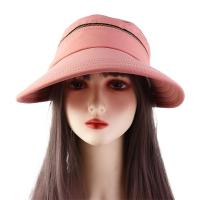 Sombrero con visera plegable de Color sólido con lazo, tapa vacía para mujer, gorra de ciclismo para mujer, sombrero de pescador, sombrero para el sol extraíble, sombrero de cubo - details 19