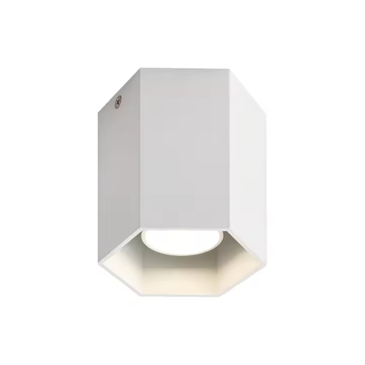 CBJKTX Focos de techo montados en superficie Blanco: Lámpara de pasillo moderna de aluminio GU10 para comedor sin bombilla - 1