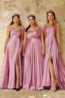 Vestido de Graduación Largo para Mujer Traje Elegante de Denim con Escote Alto, Espalda Descubierta, Cremallera en la Espalda, Ocasiones Formales, 2025 - details 57