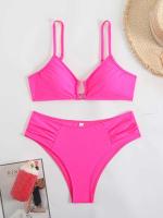 Bikini sexy, traje de baño de dos piezas, conjunto de bikini de cintura alta, traje de baño para mujer con realce, ropa de playa 2025 - details 7