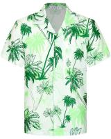Camisa hawaiana de moda de verano, camisa casual de playa Aloha con estampado de cocoteros y botón grande de manga corta 6XL para hombre - details 20