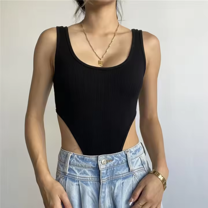 BUNO-Cuerpo sin mangas para mujer, monos ajustados sexys Y2k 2000s, ropa de calle informal para chica electrónica, traje femenino para Club Rave 2025 - 1