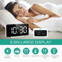 ORIA-reloj despertador inteligente Digital LED, cronógrafo electrónico de escritorio, despertador USB, despertador, decoración del hogar - details 2