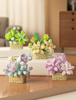 Flower Bouquet Building Kit Bonsai Rose Fower Basket Building Blocks Set Artificial Toys Valentines Day Gifts for Girlfriend Mom - details 4