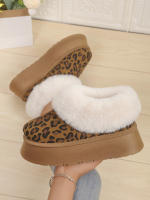 Botas de nieve con estampado de leopardo, engrosadas y de terciopelo para mantener el calor y usar a la moda antideslizante. - details 13