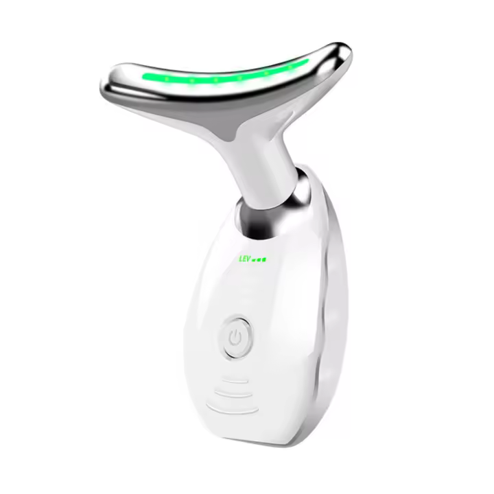 Masajeador de Cara con Luz LED EMS para Mujer, máscara reductora de arrugas con Calor, levantamiento de Líneas del Cuello - 1