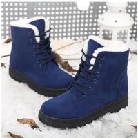 Botas de plataforma de felpa para mujer, zapatos planos para mantener el calor, invierno - details 13